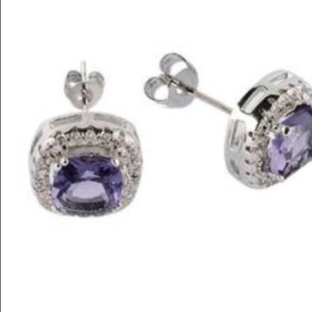 Cushion Cut Earrings Made With Swarovski Elements